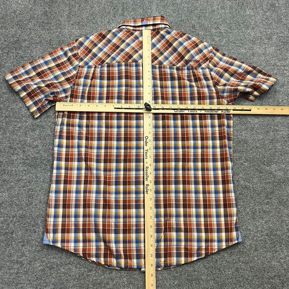 Marmot For Life Shirt Mens Medium Multicolor Plaid Pocket Short Sleeve Button-Up - Picture 8 of 10